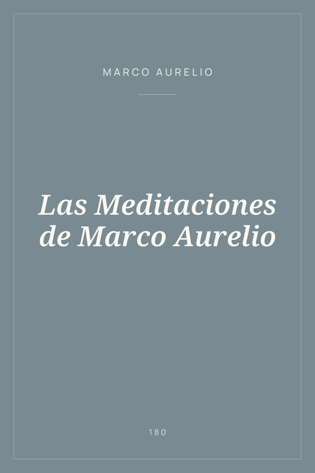 Portada de Las Meditaciones de Marco Aurelio
