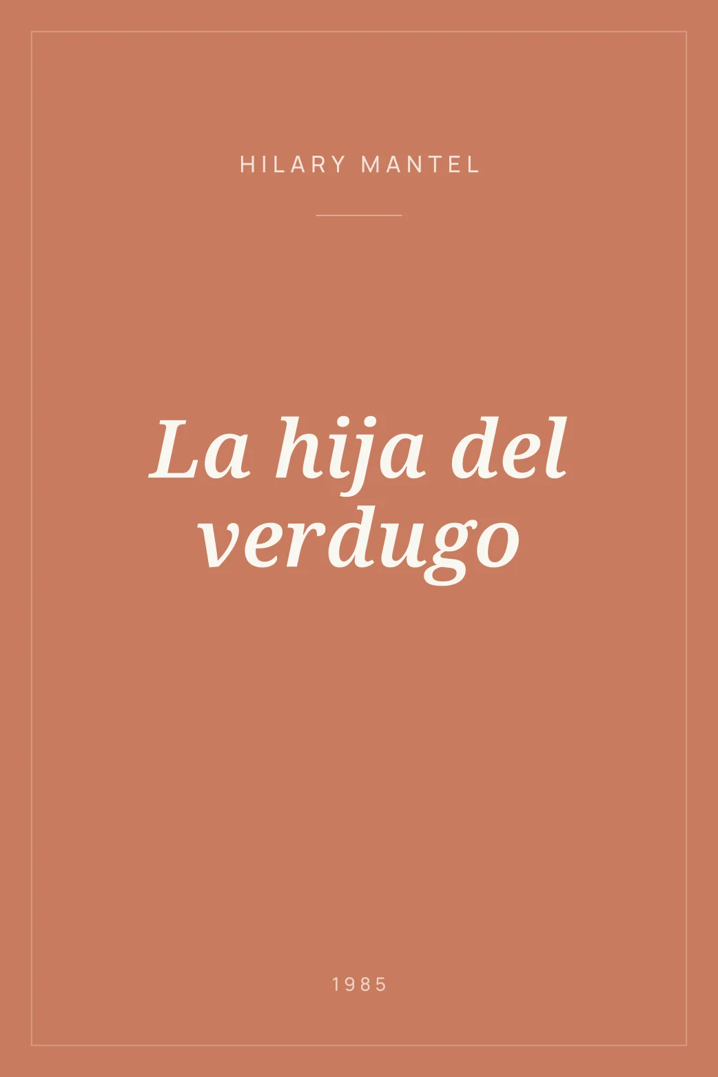 Portada de La hija del verdugo