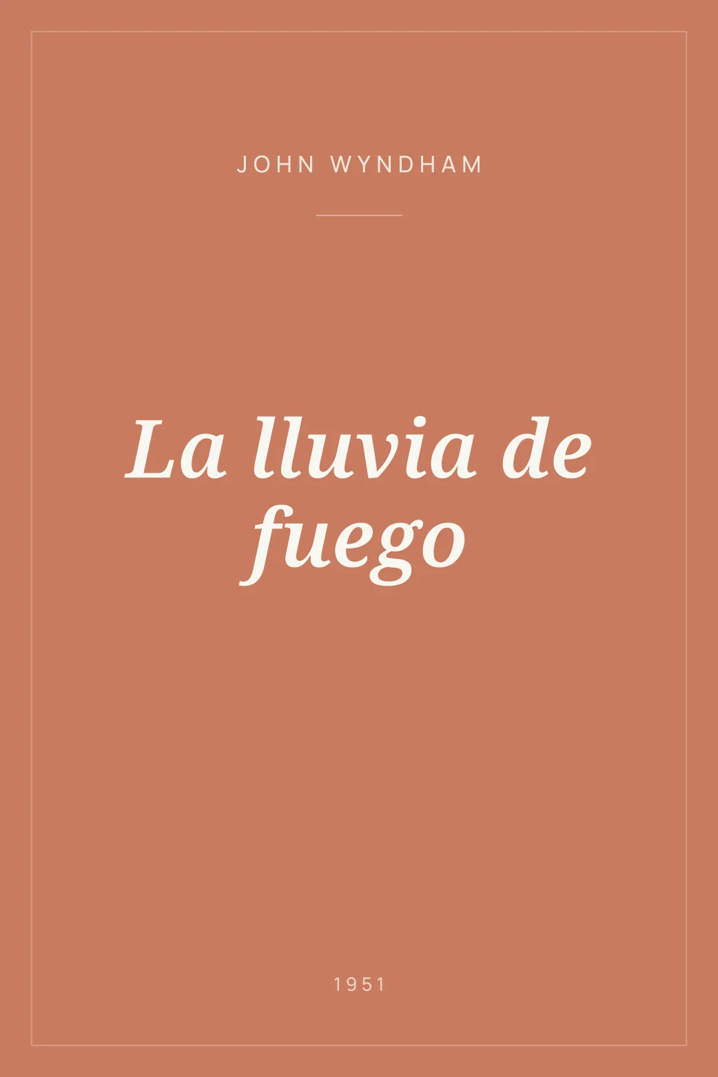 Portada de La lluvia de fuego