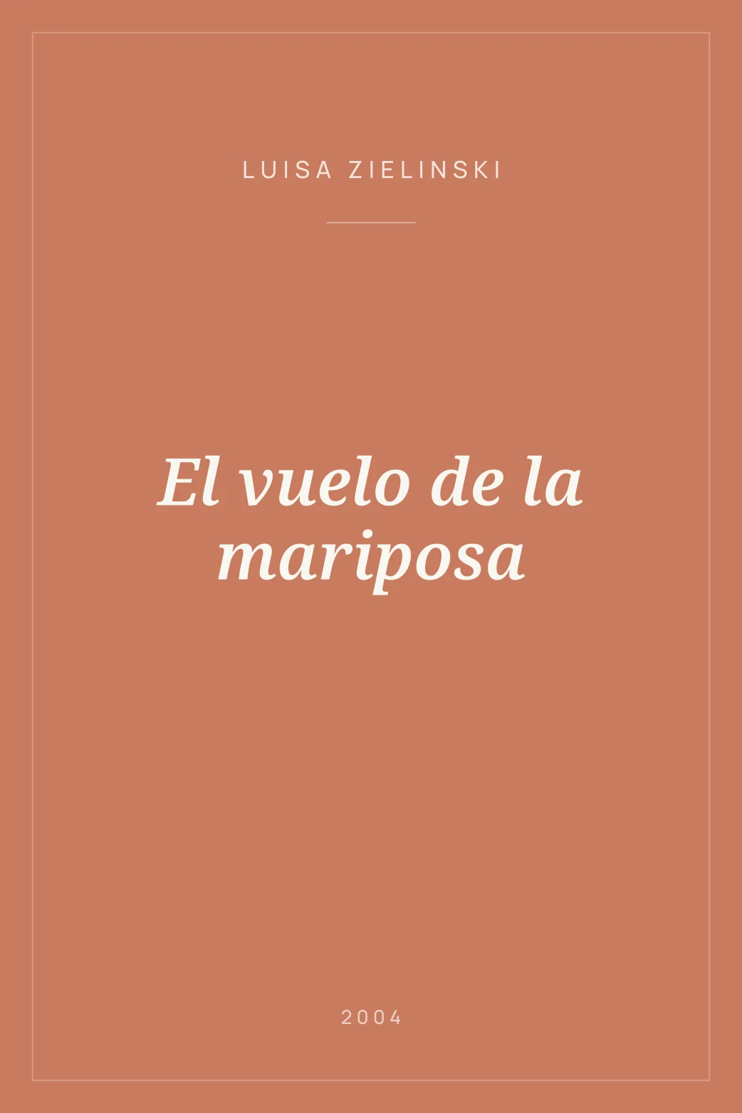 Portada de El vuelo de la mariposa