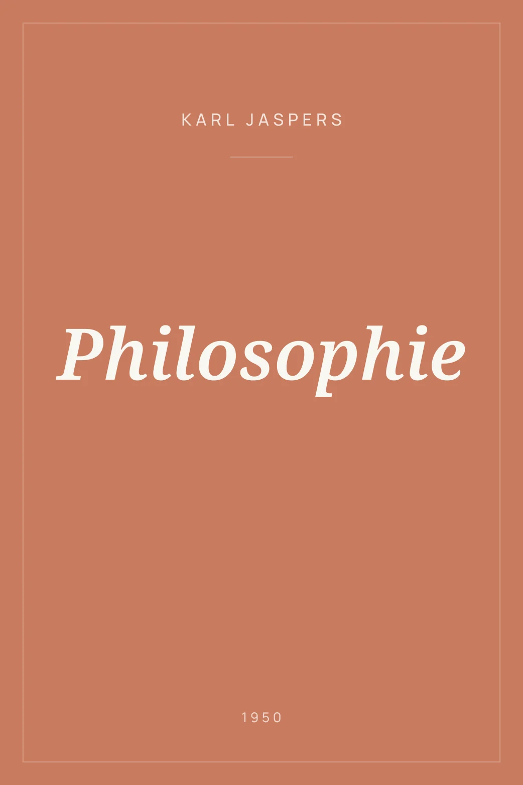 Portada de Philosophie