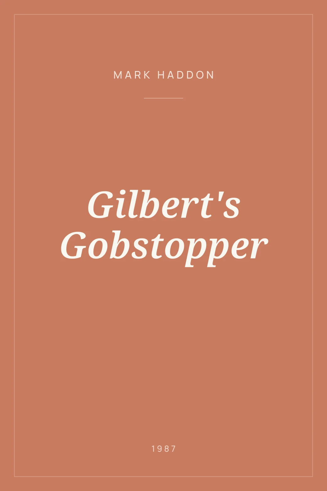 Portada de Gilbert's Gobstopper