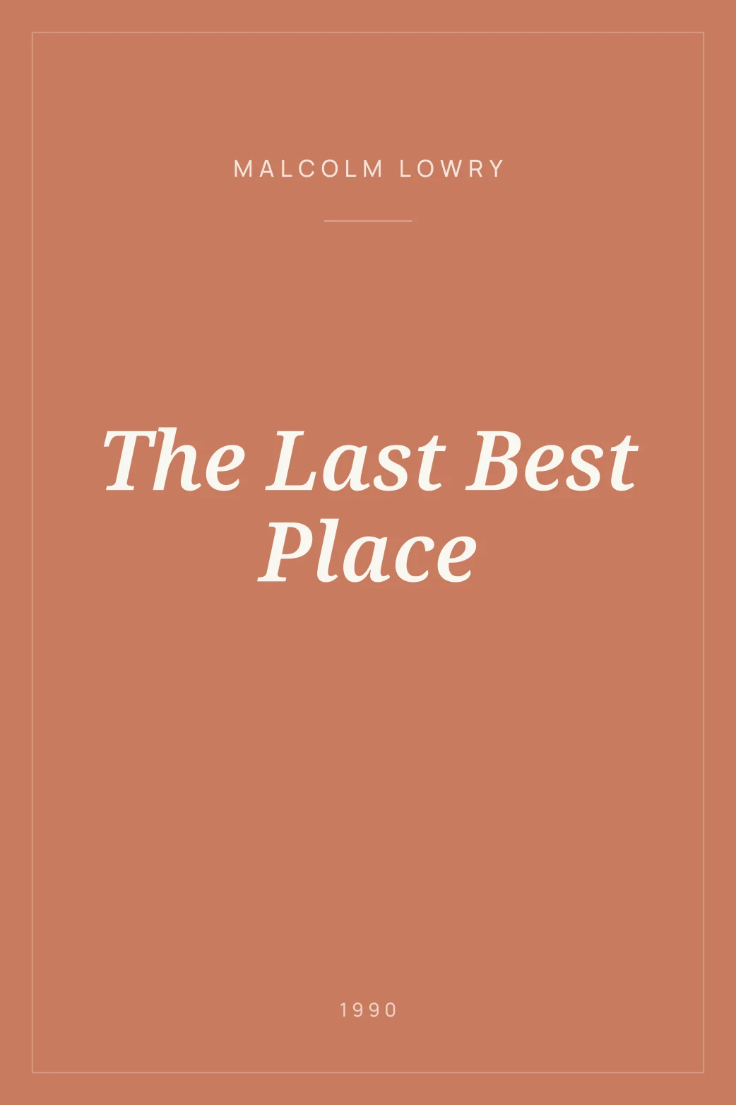 Portada de The Last Best Place