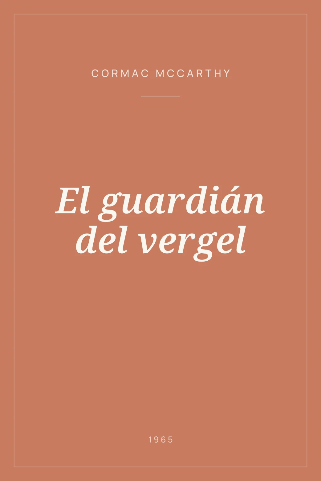 Portada de El guardián del vergel
