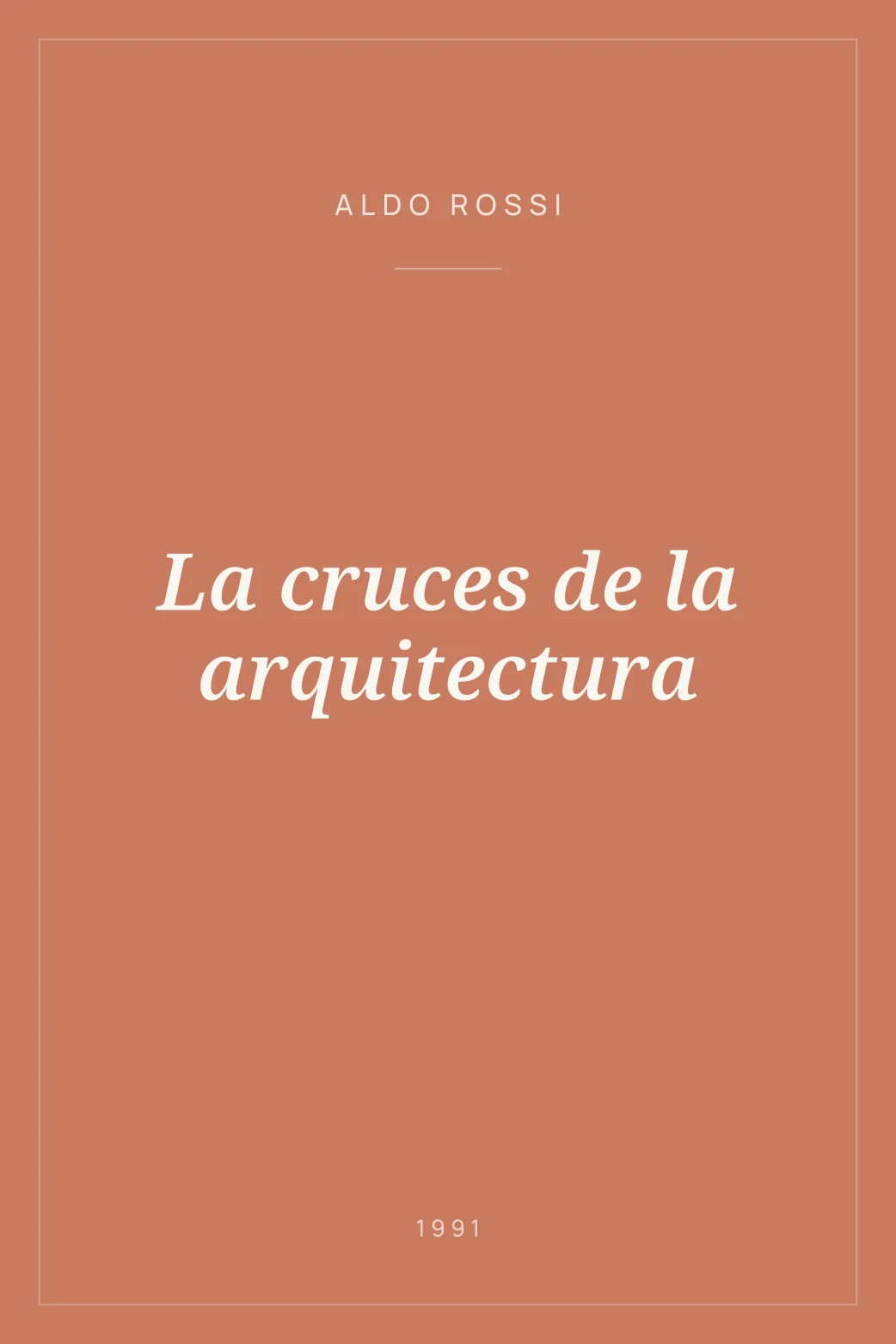 Portada de La cruces de la arquitectura