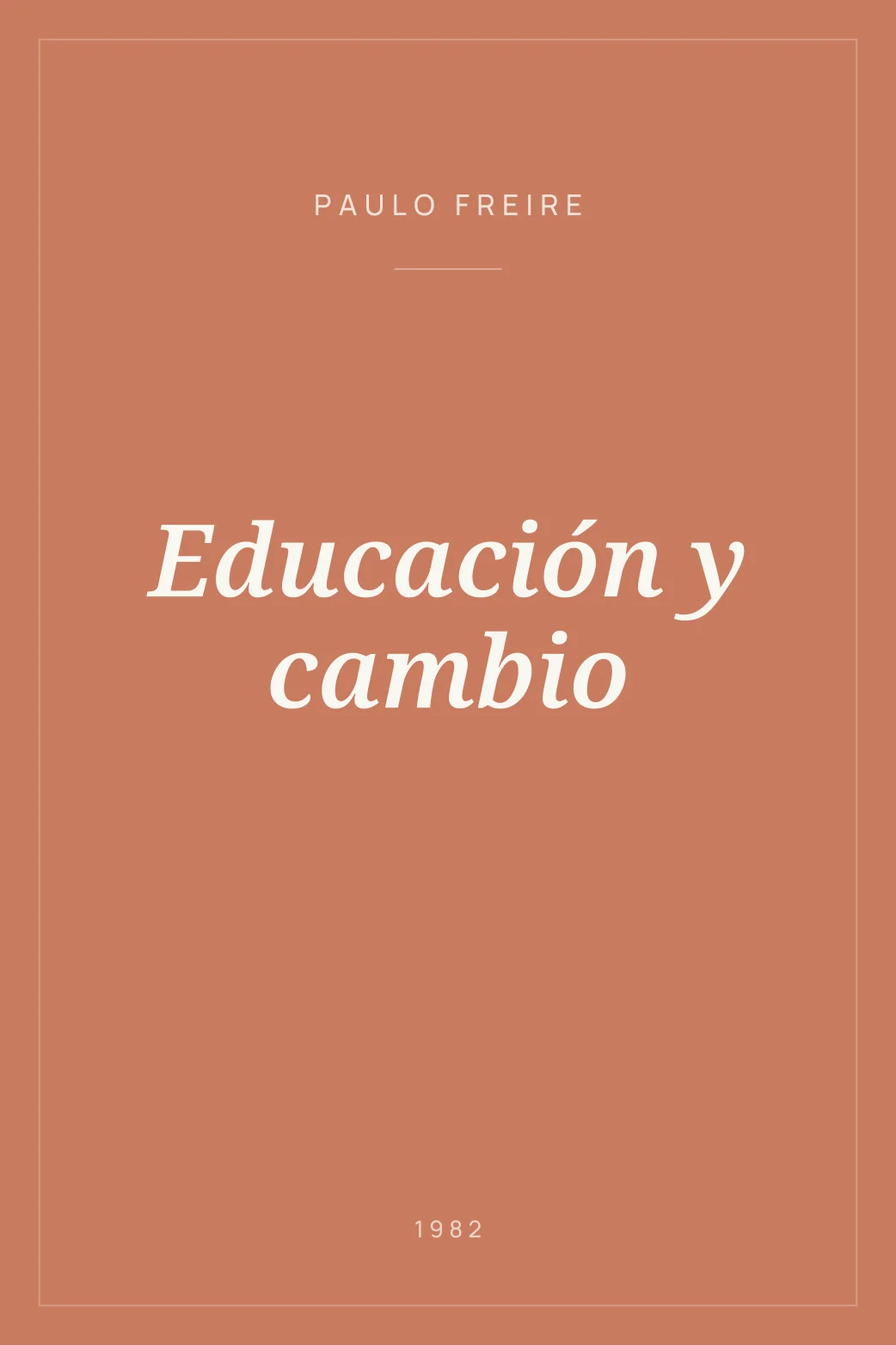 Portada de Educación y cambio