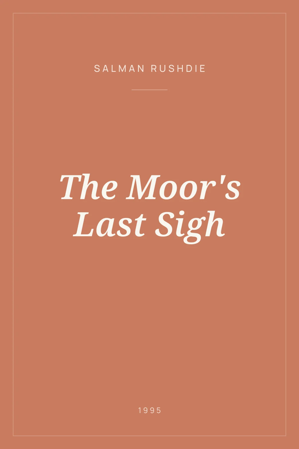 Portada de The Moor's Last Sigh