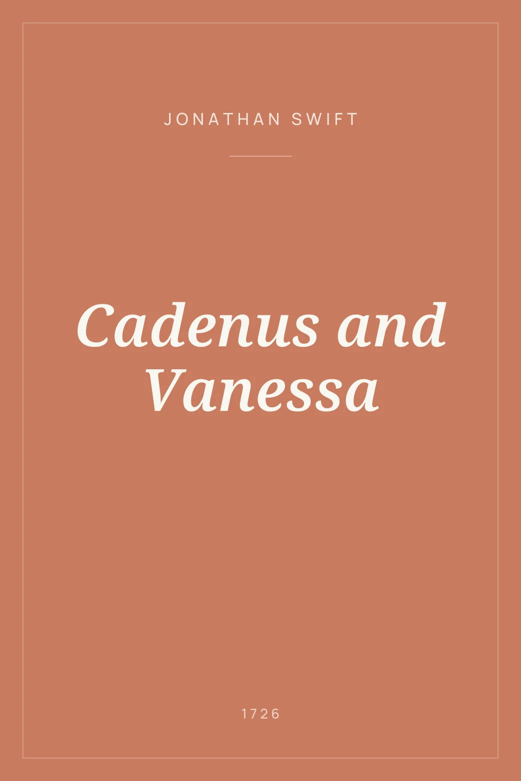 Portada de Cadenus and Vanessa