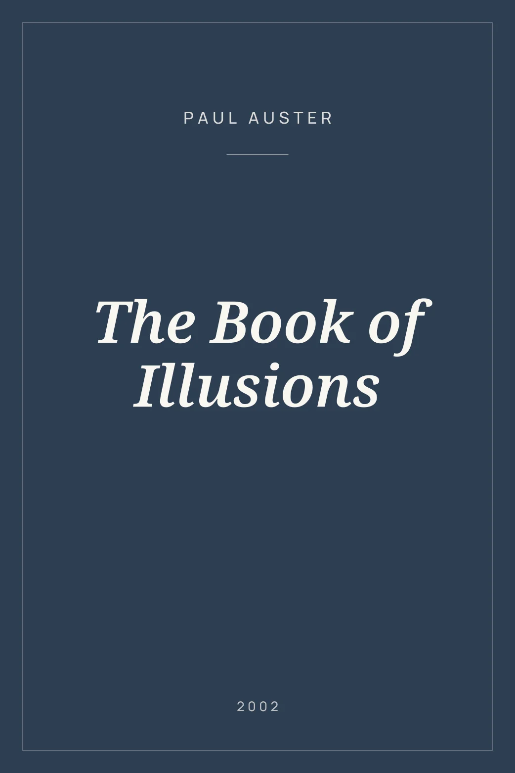 Portada de The Book of Illusions