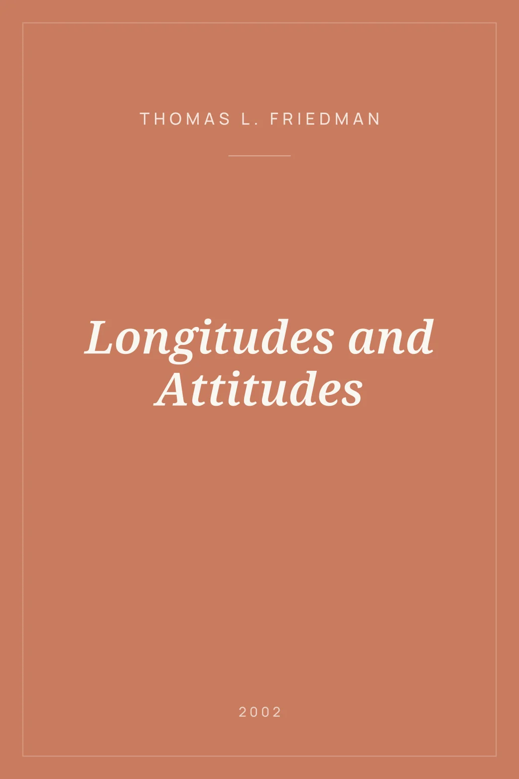 Portada de Longitudes and Attitudes