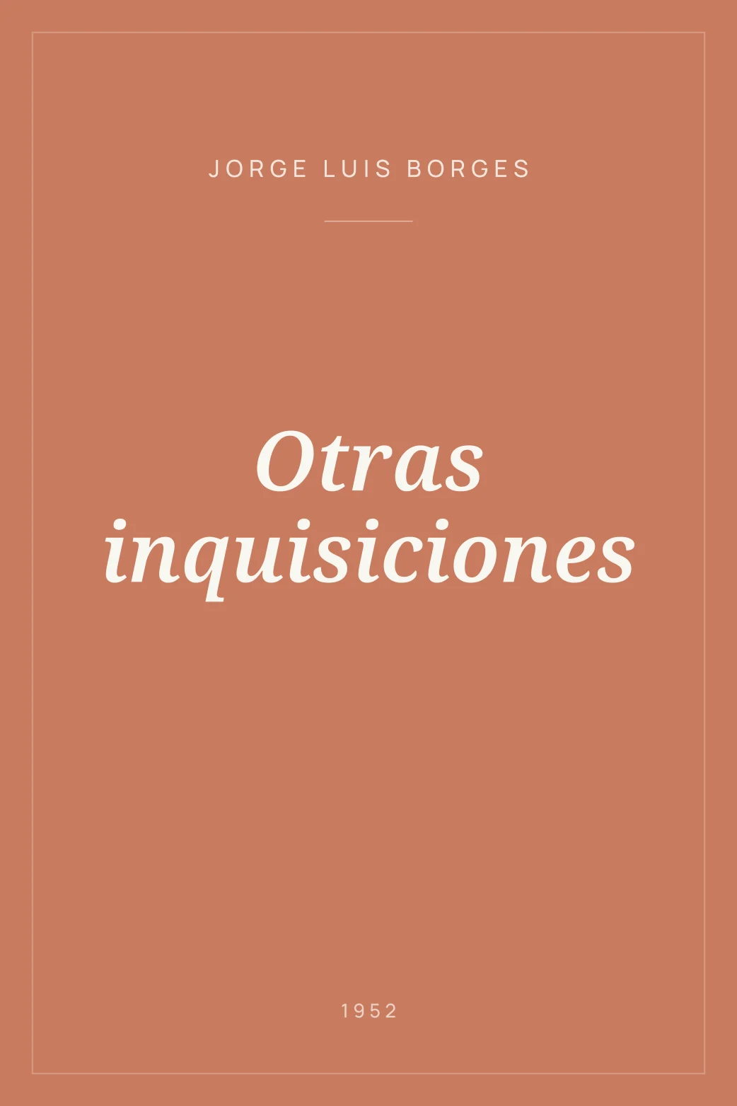 Portada de Otras inquisiciones