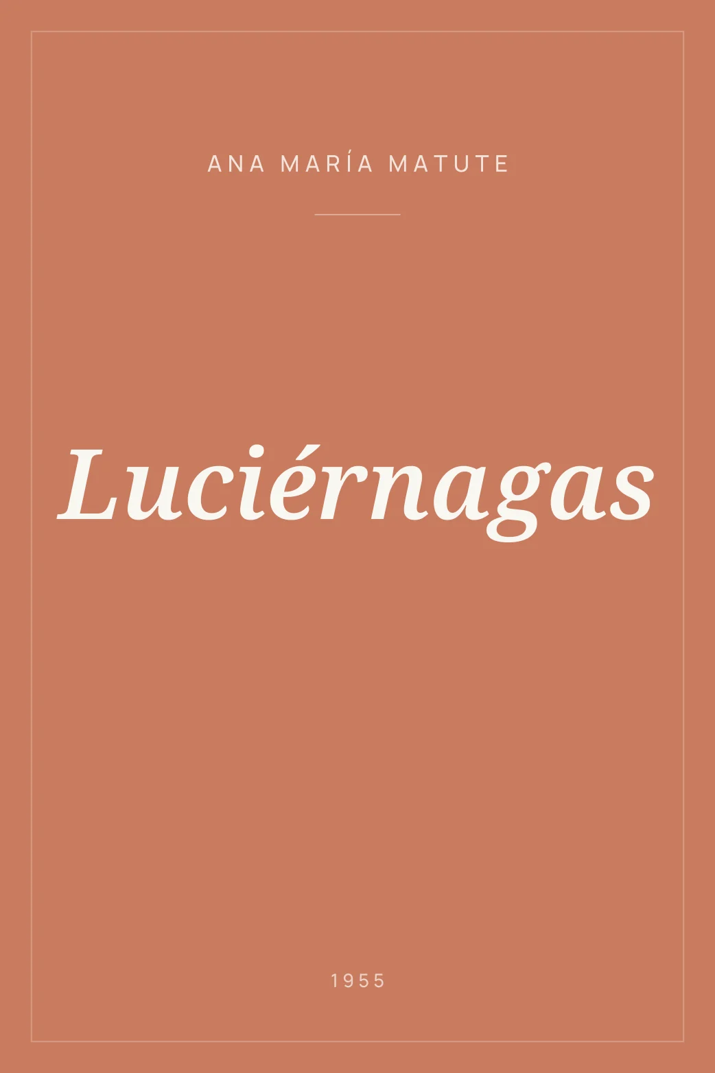 Portada de Luciérnagas