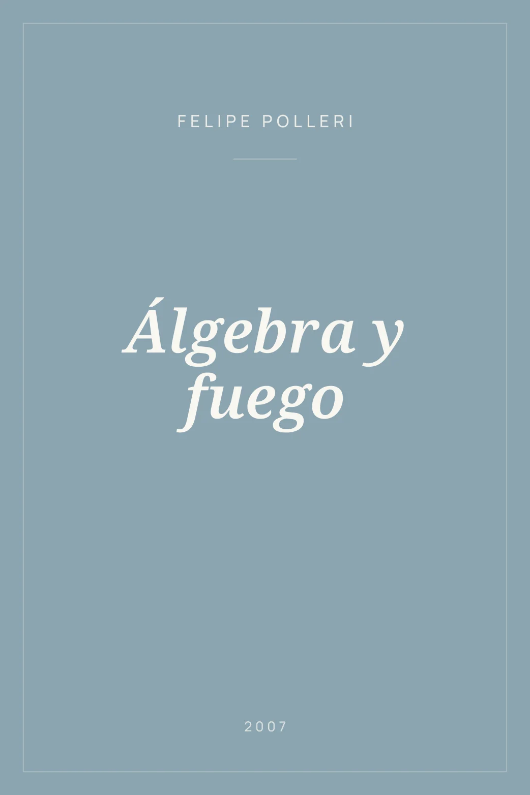 Portada de Álgebra y fuego