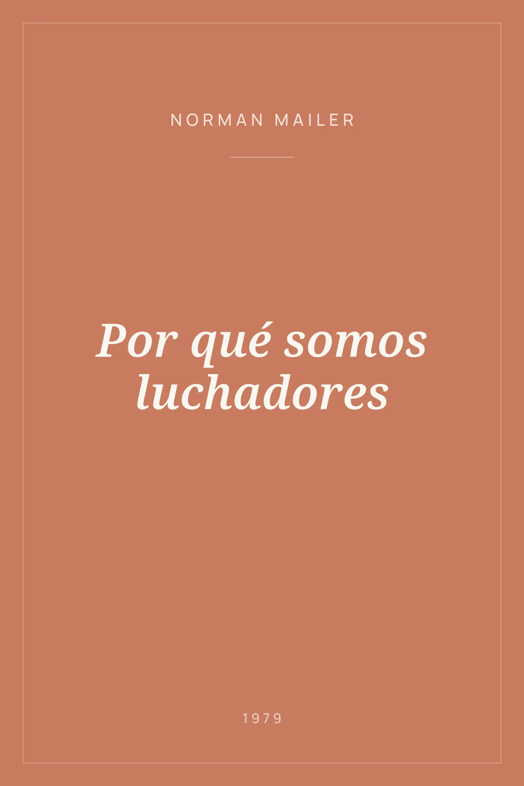 Portada de Por qué somos luchadores