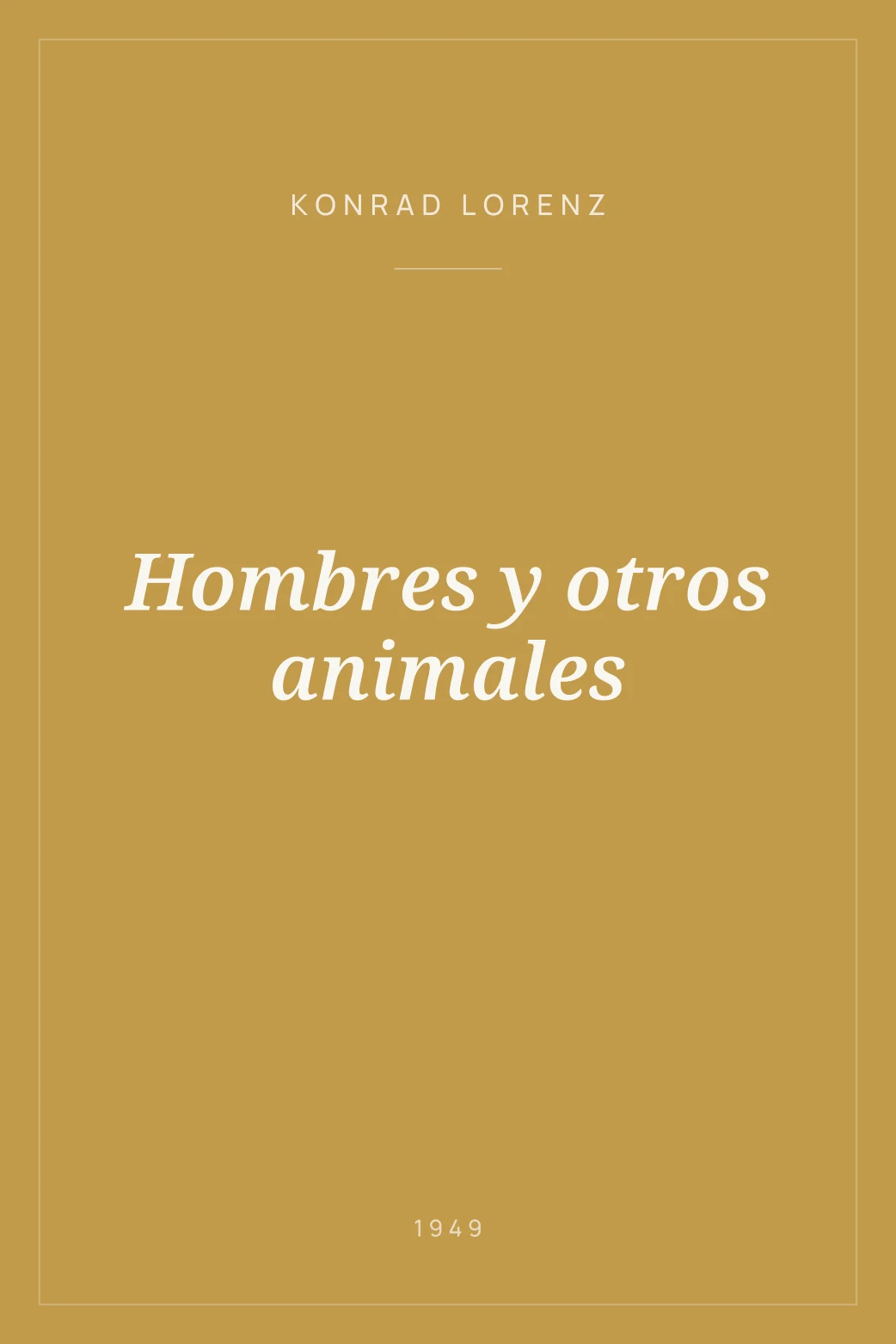Portada de Hombres y otros animales