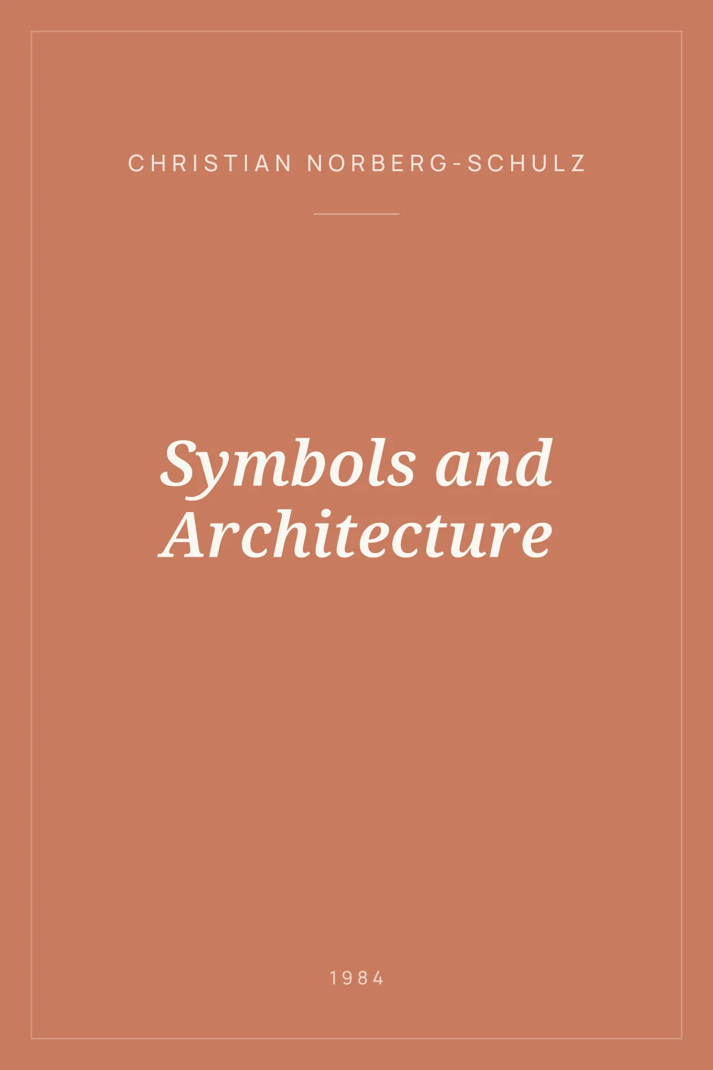 Portada de Symbols and Architecture
