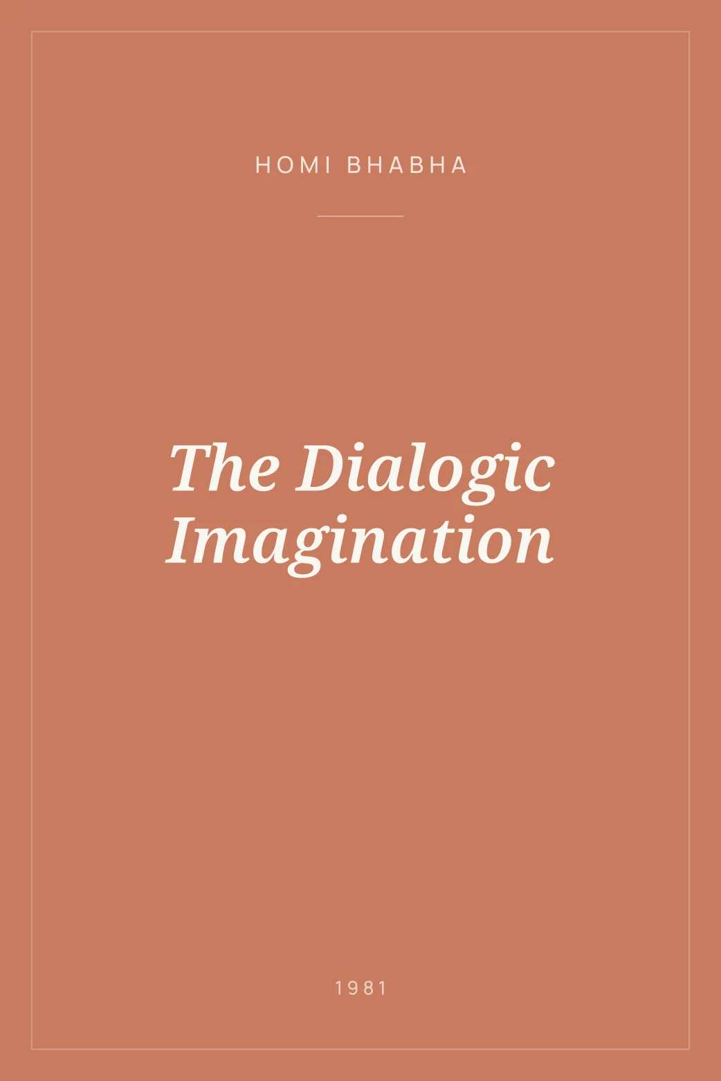 Portada de The Dialogic Imagination
