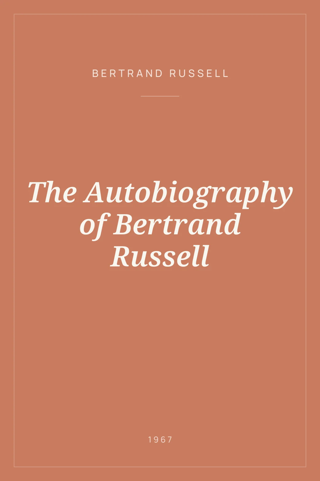 Portada de The Autobiography of Bertrand Russell