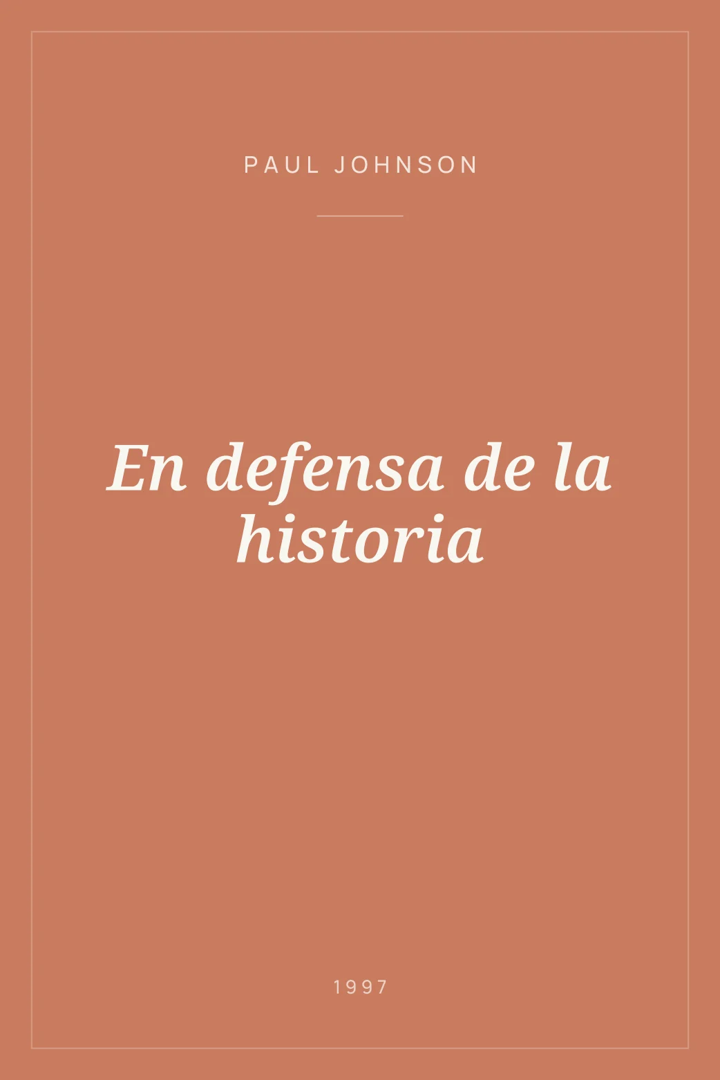 Portada de En defensa de la historia