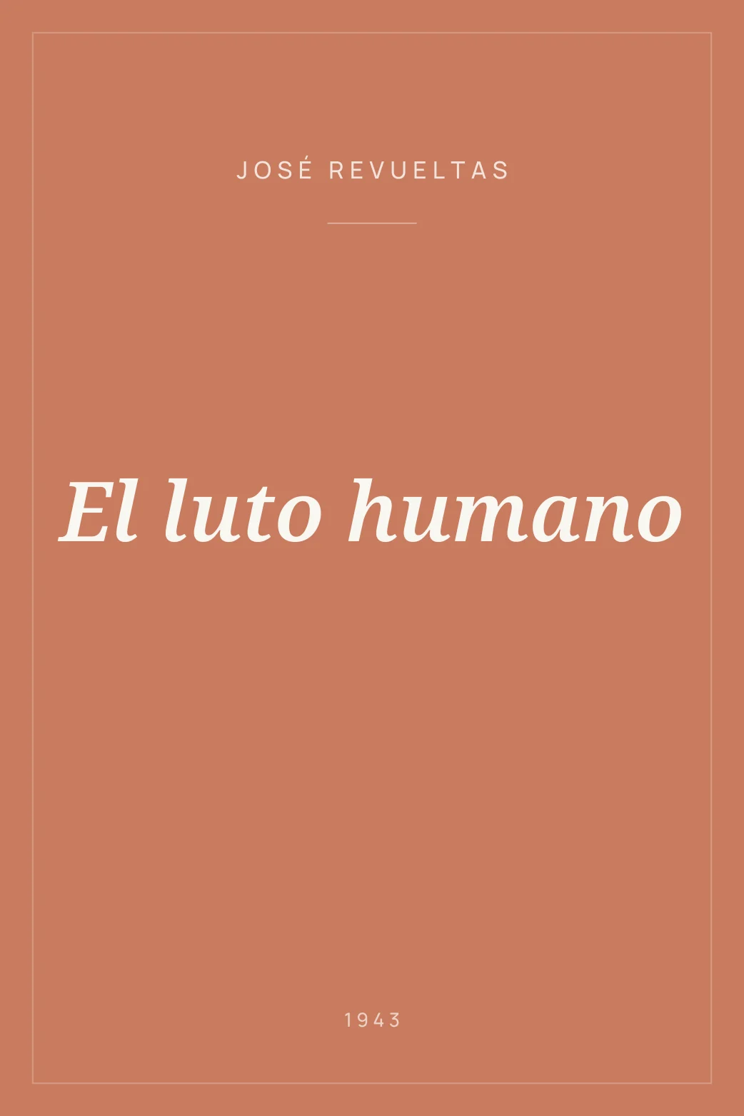 Portada de El luto humano