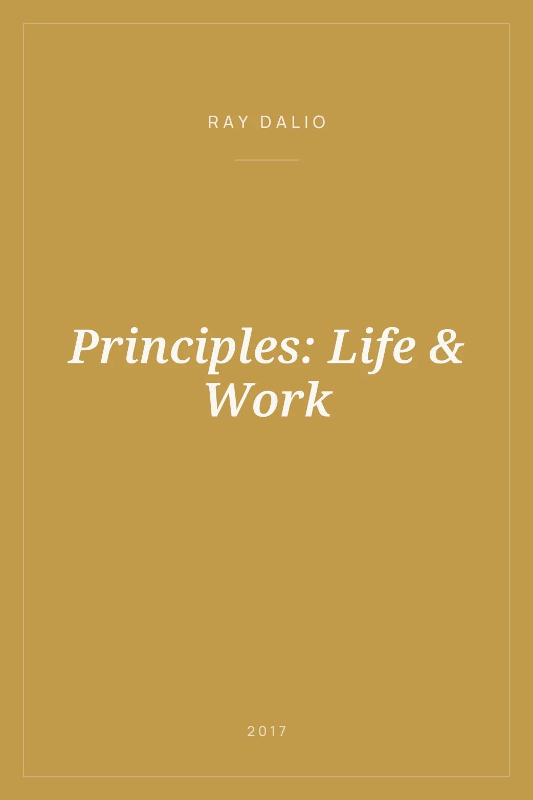 Portada de Principles: Life & Work