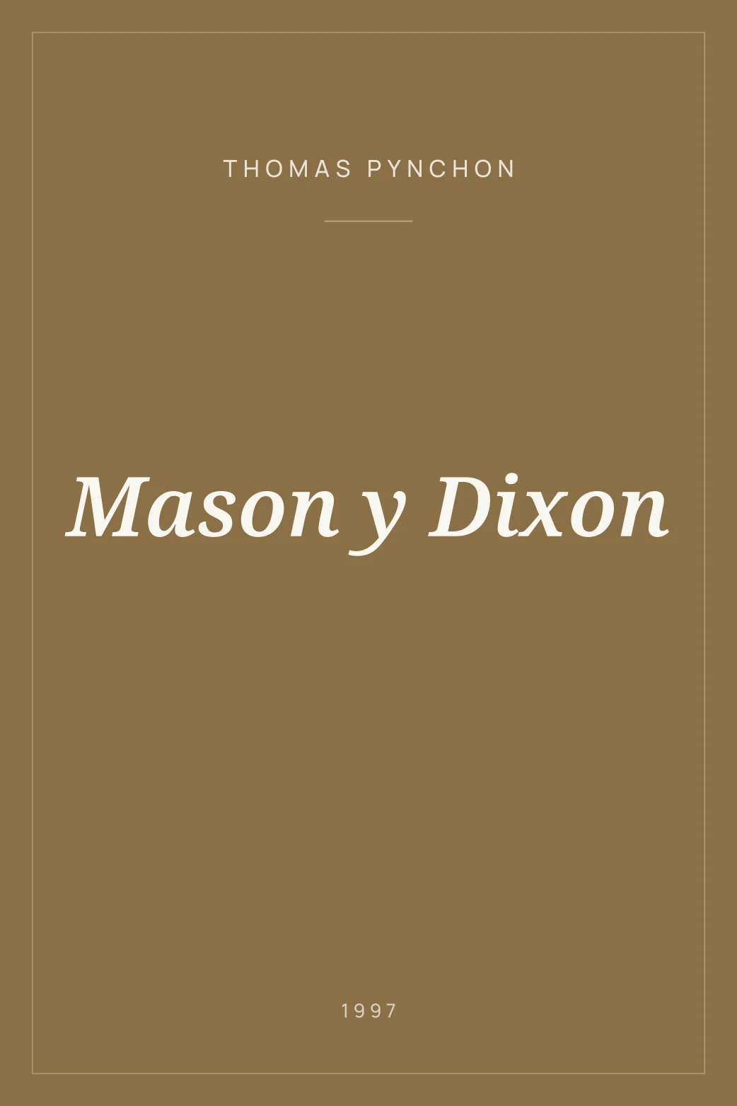 Portada de Mason y Dixon