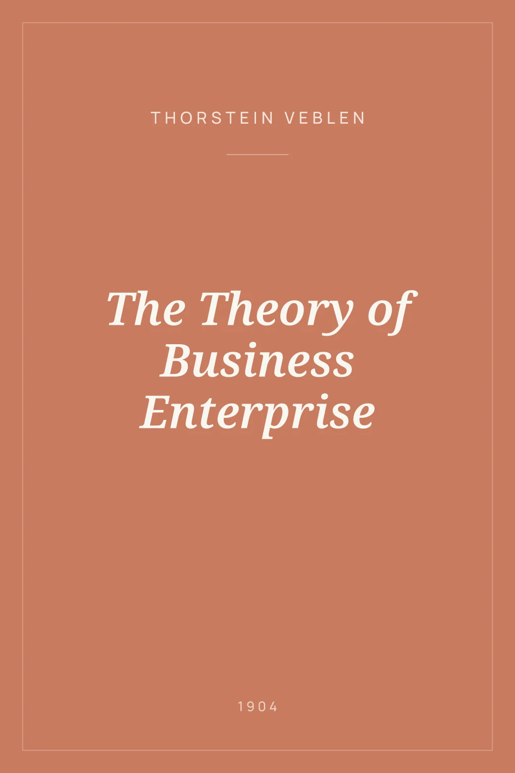Portada de The Theory of Business Enterprise