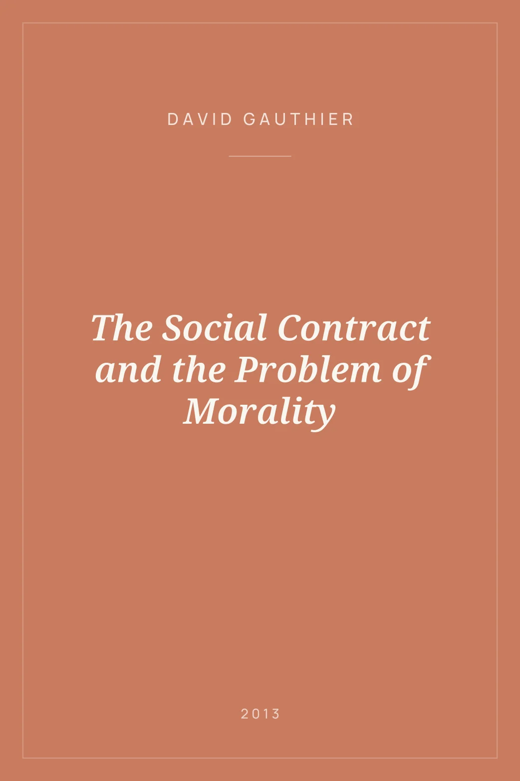 Portada de The Social Contract and the Problem of Morality