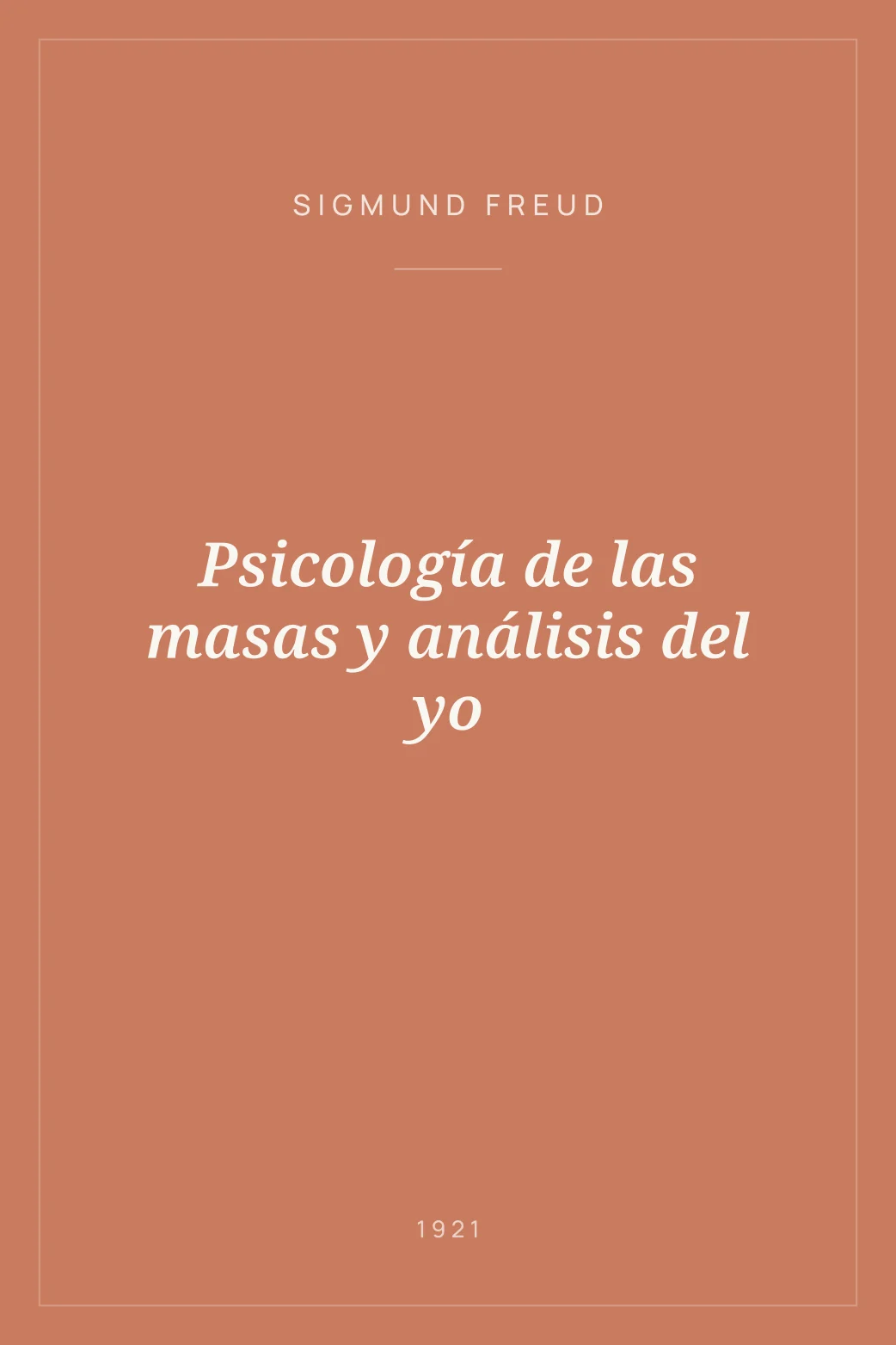 Portada de Psicología de las masas y análisis del yo