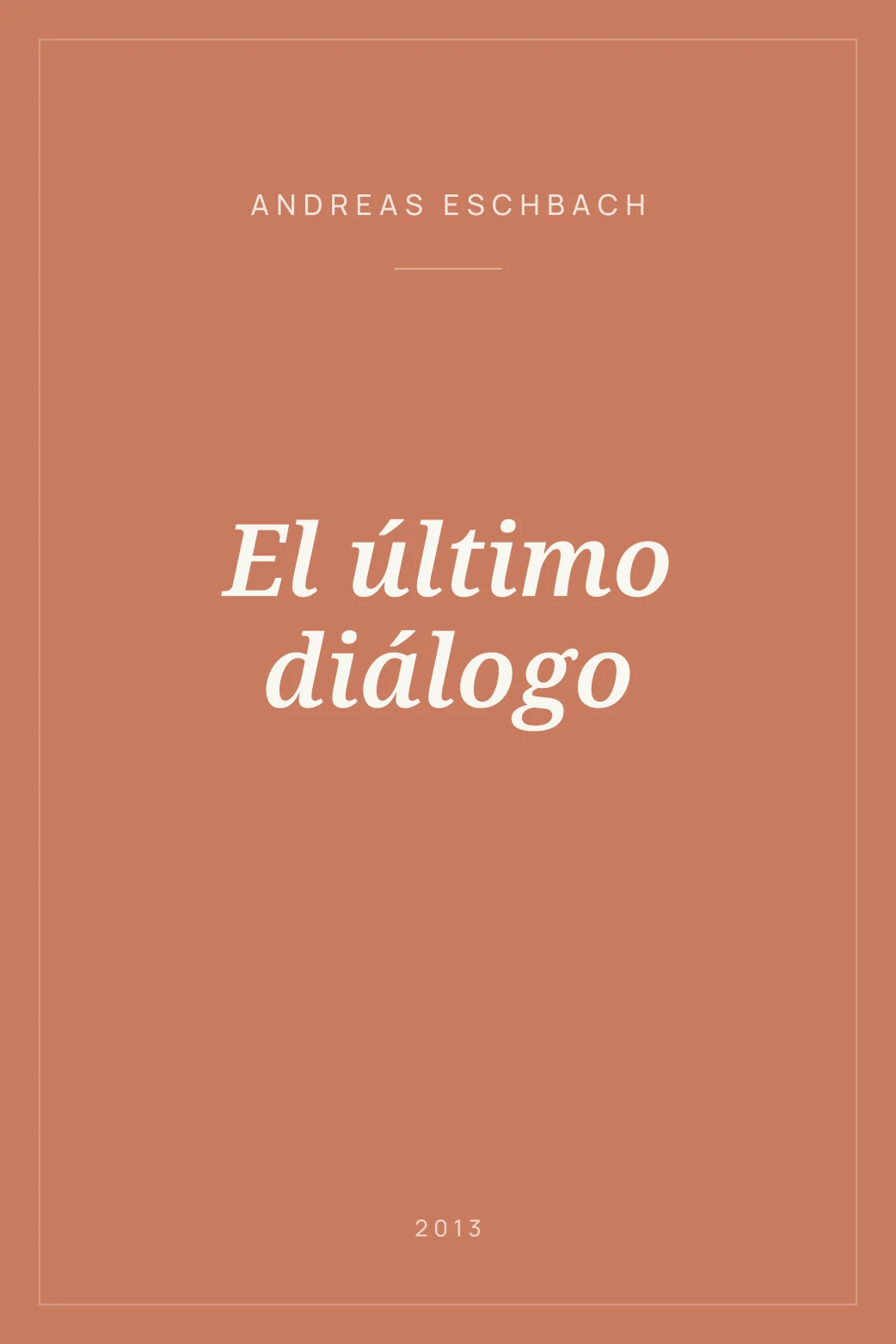 Portada de El último diálogo