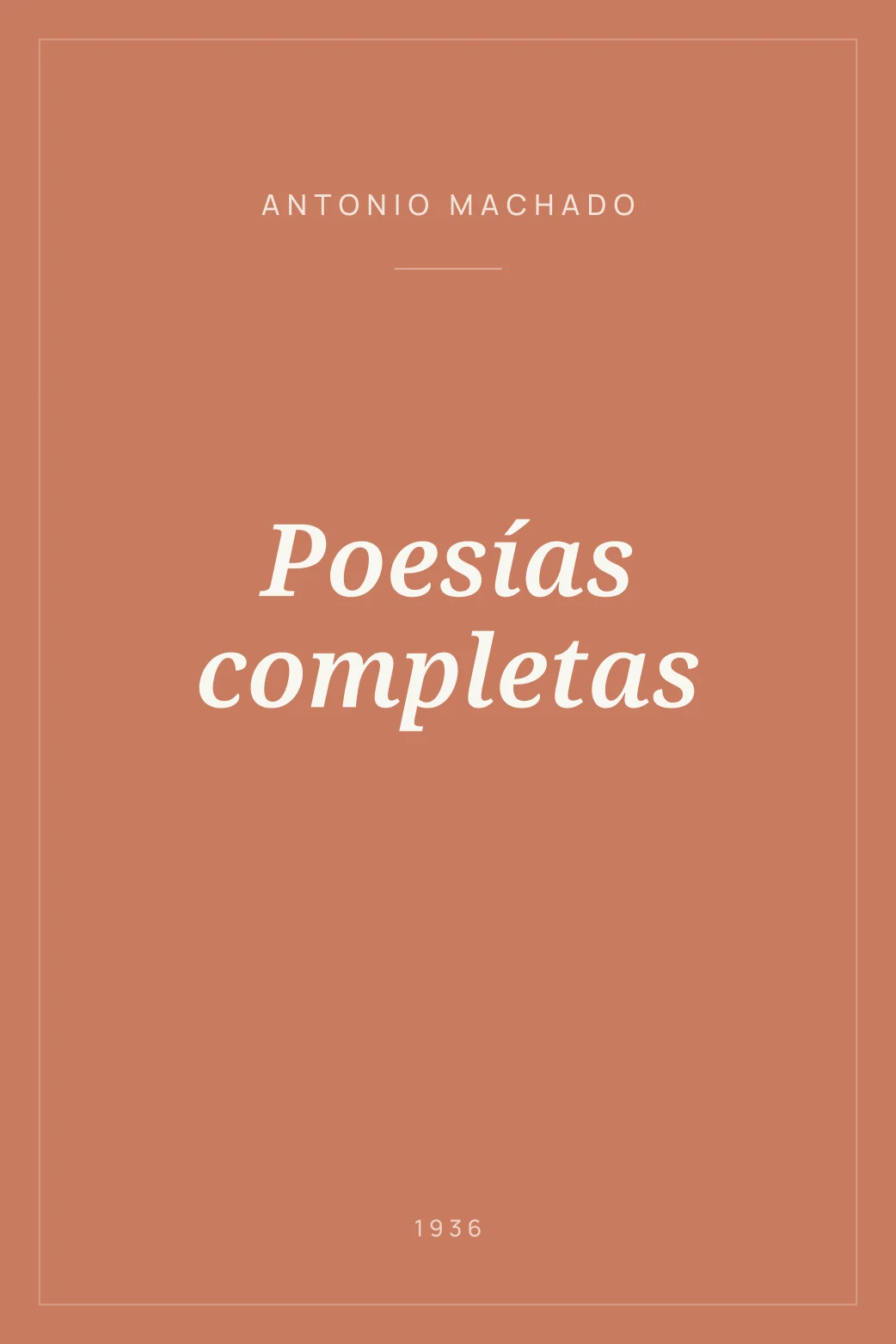 Portada de Poesías completas