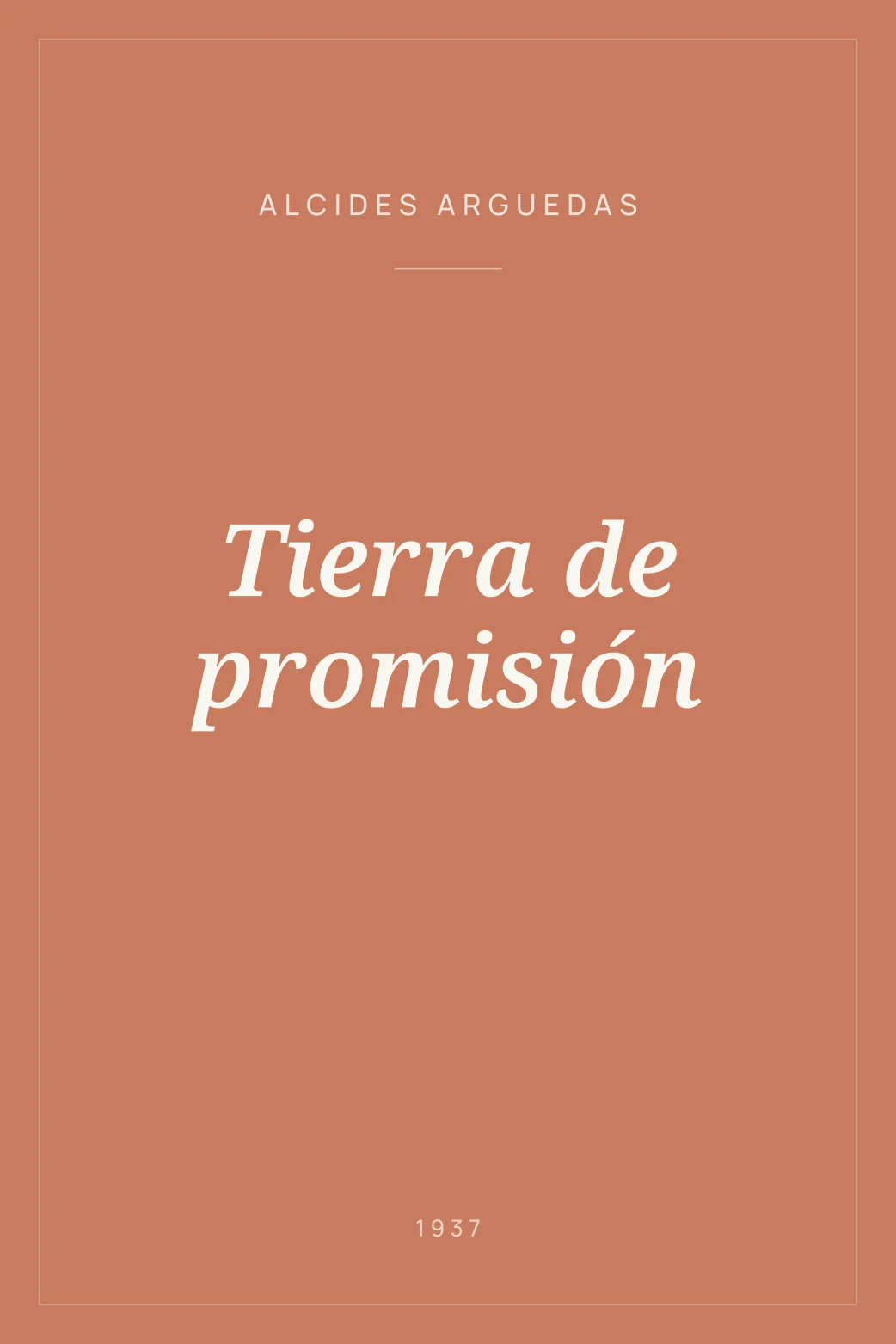 Portada de Tierra de promisión