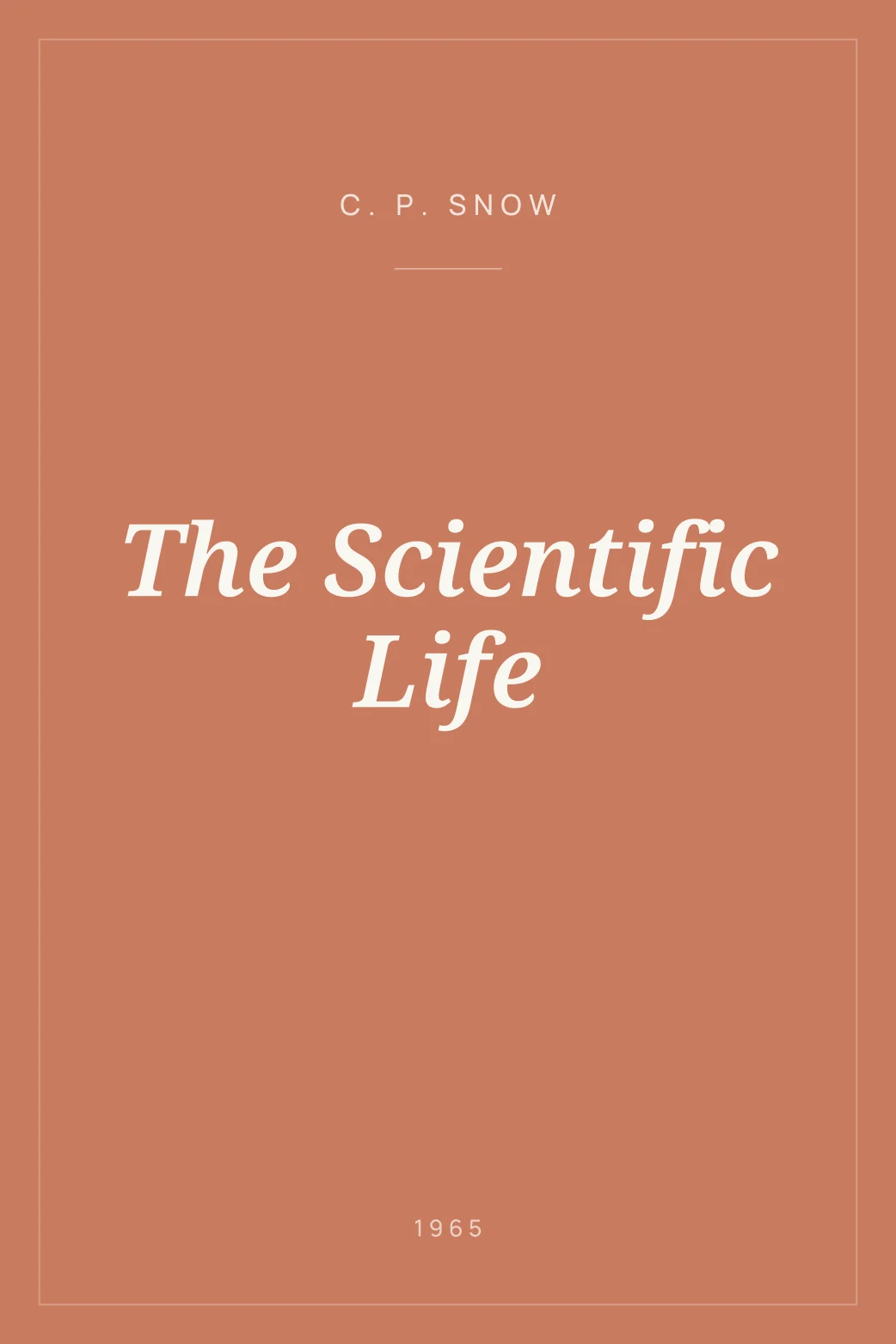 Portada de The Scientific Life