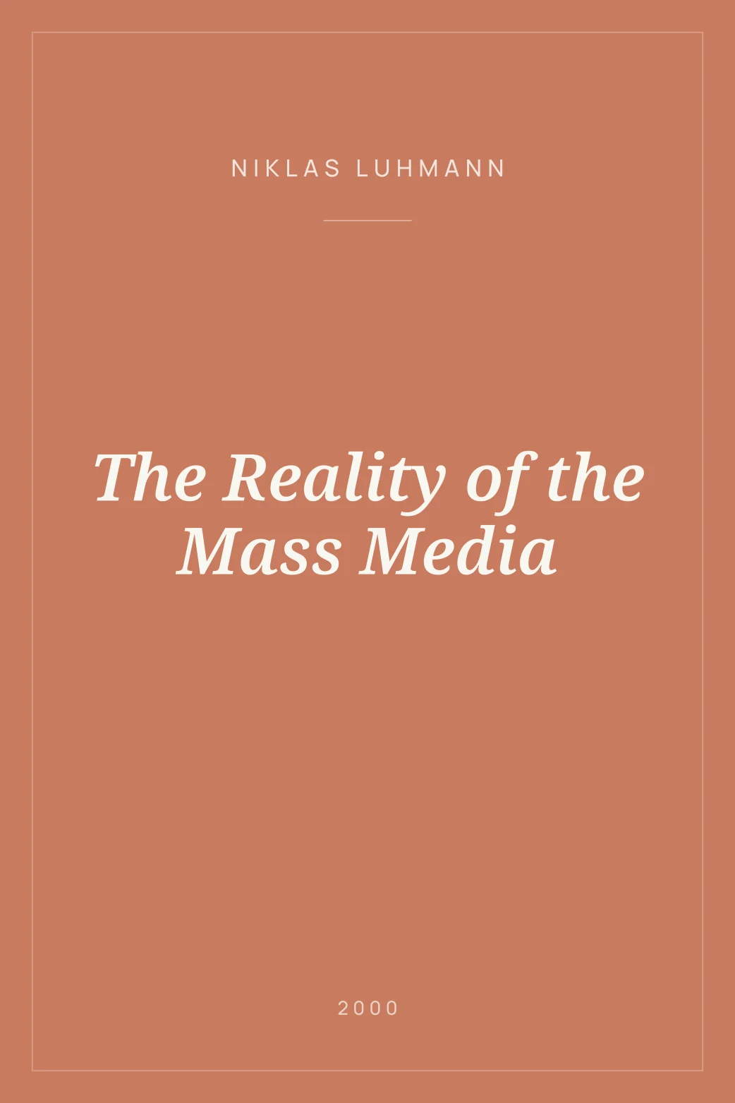 Portada de The Reality of the Mass Media