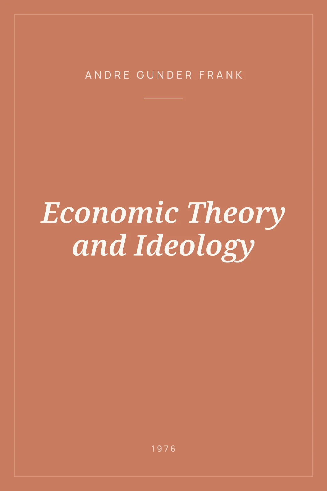 Portada de Economic Theory and Ideology