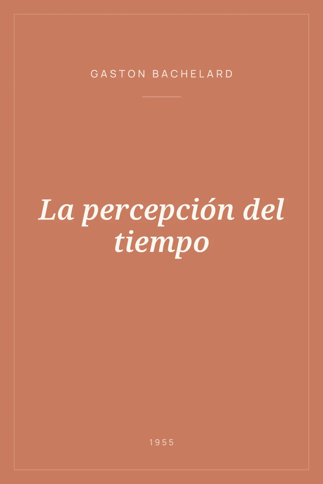Portada de La percepción del tiempo