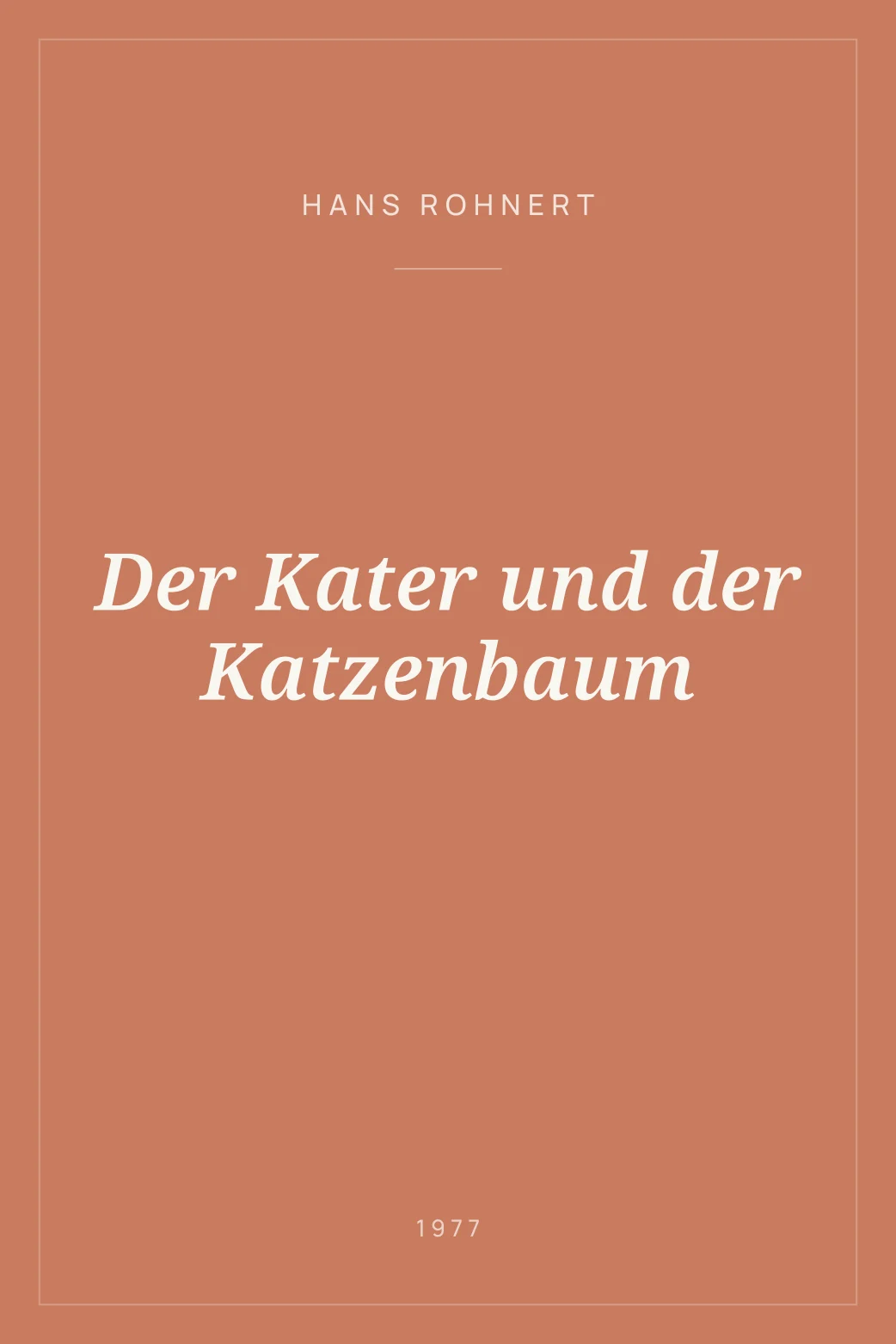 Portada de Der Kater und der Katzenbaum