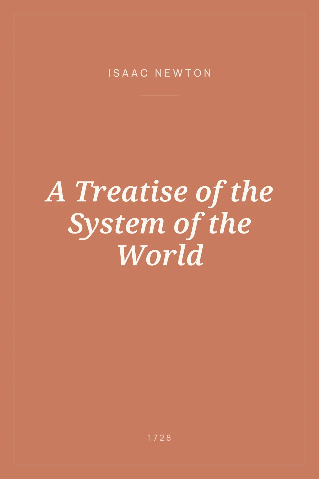 Portada de A Treatise of the System of the World