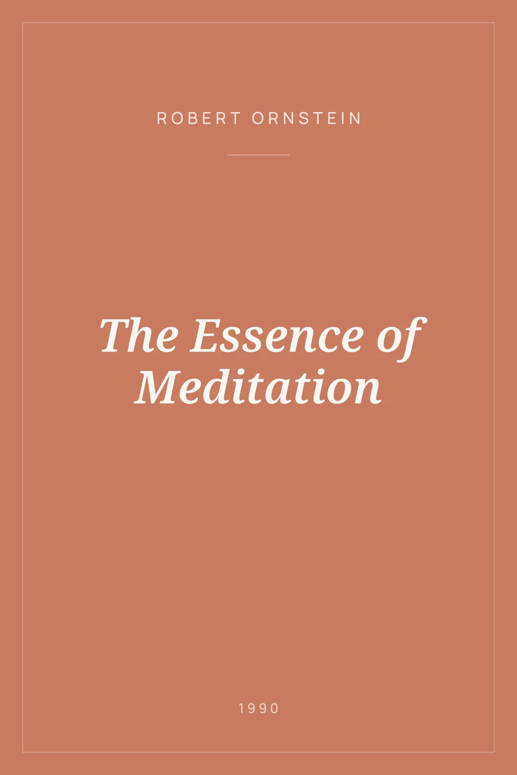 Portada de The Essence of Meditation