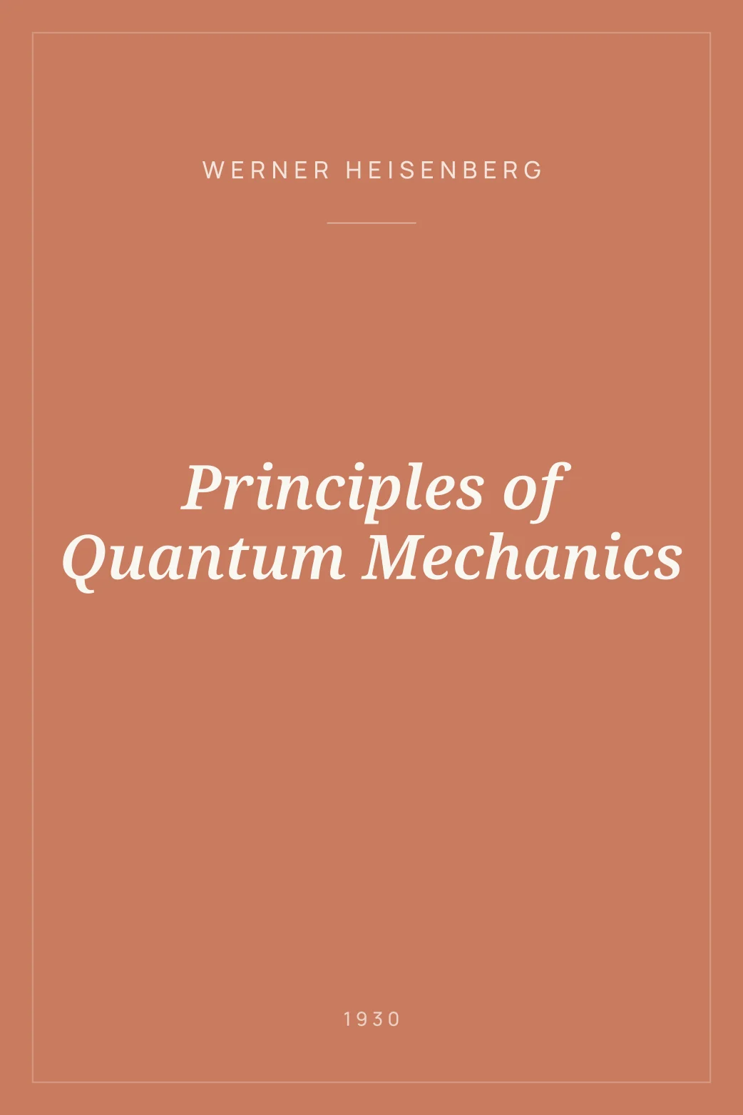Portada de Principles of Quantum Mechanics