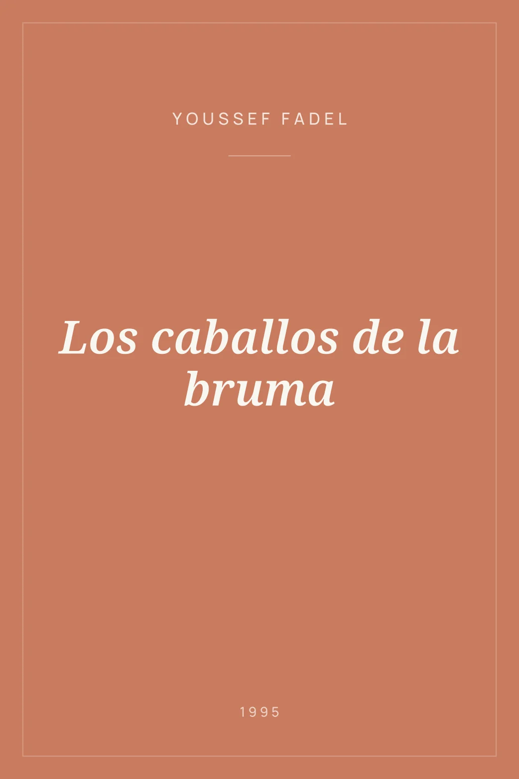 Portada de Los caballos de la bruma