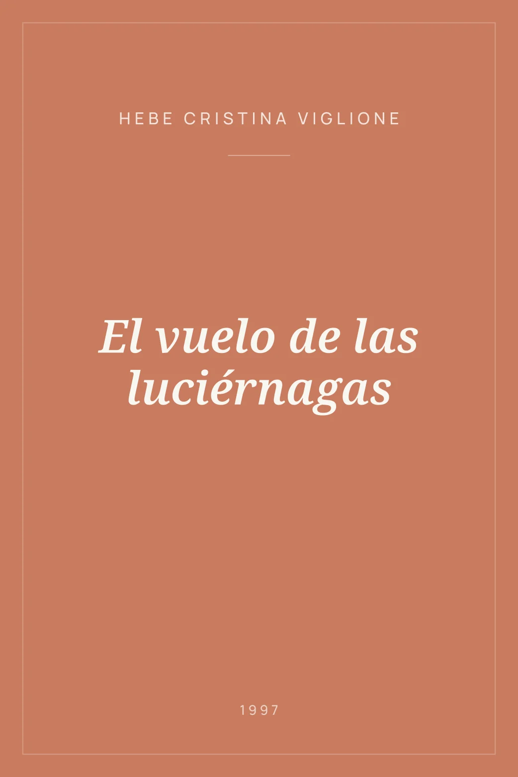 Portada de El vuelo de las luciérnagas