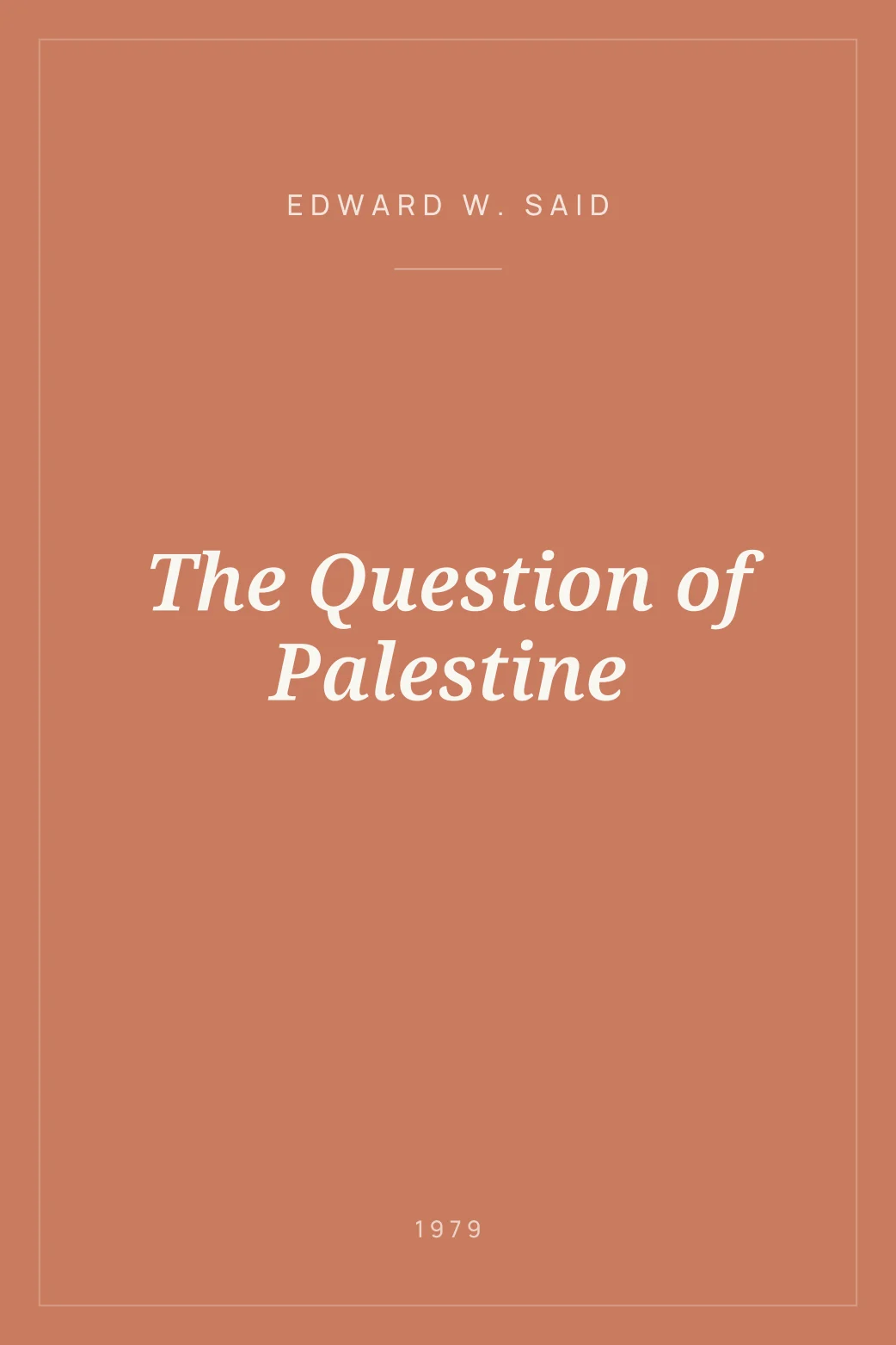 Portada de The Question of Palestine