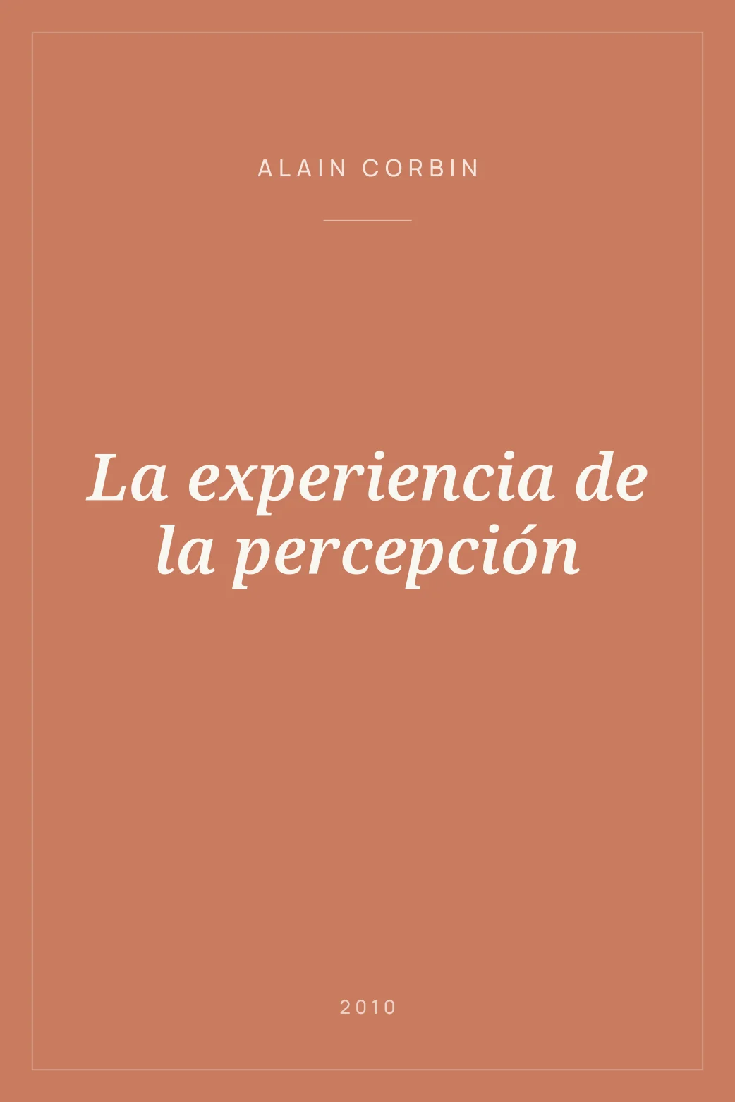 Portada de La experiencia de la percepción