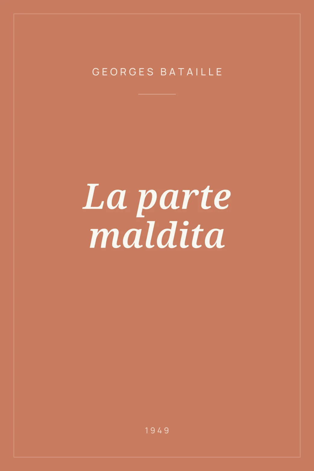 Portada de La parte maldita