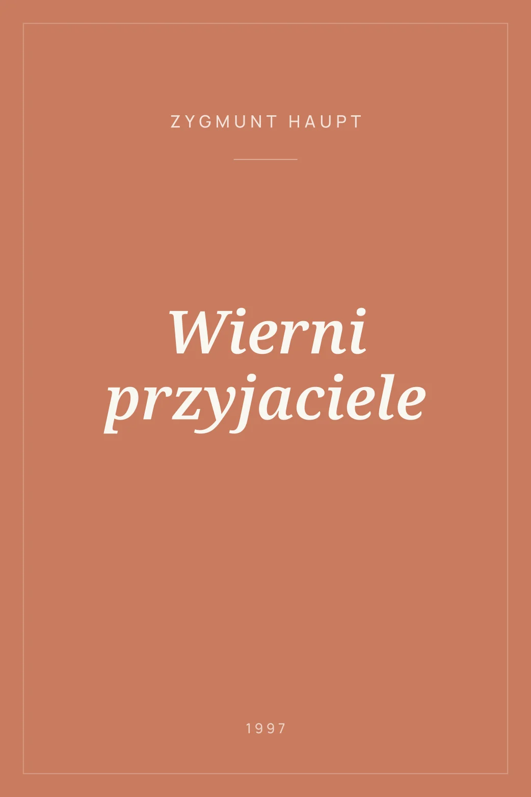 Portada de Wierni przyjaciele