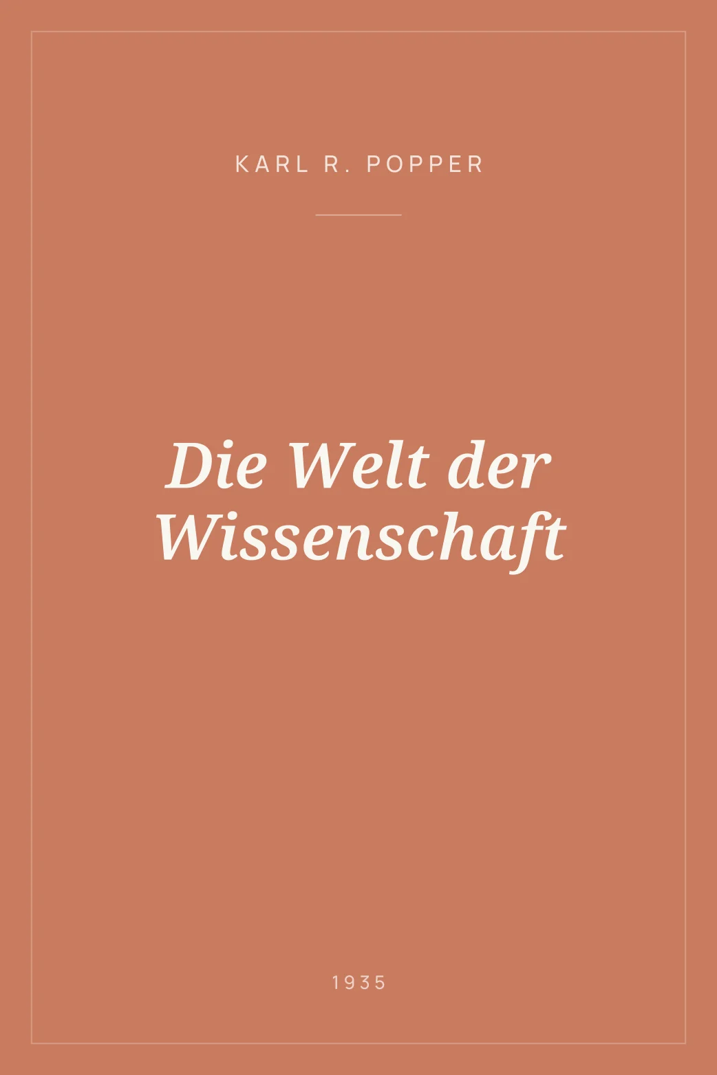 Portada de Die Welt der Wissenschaft