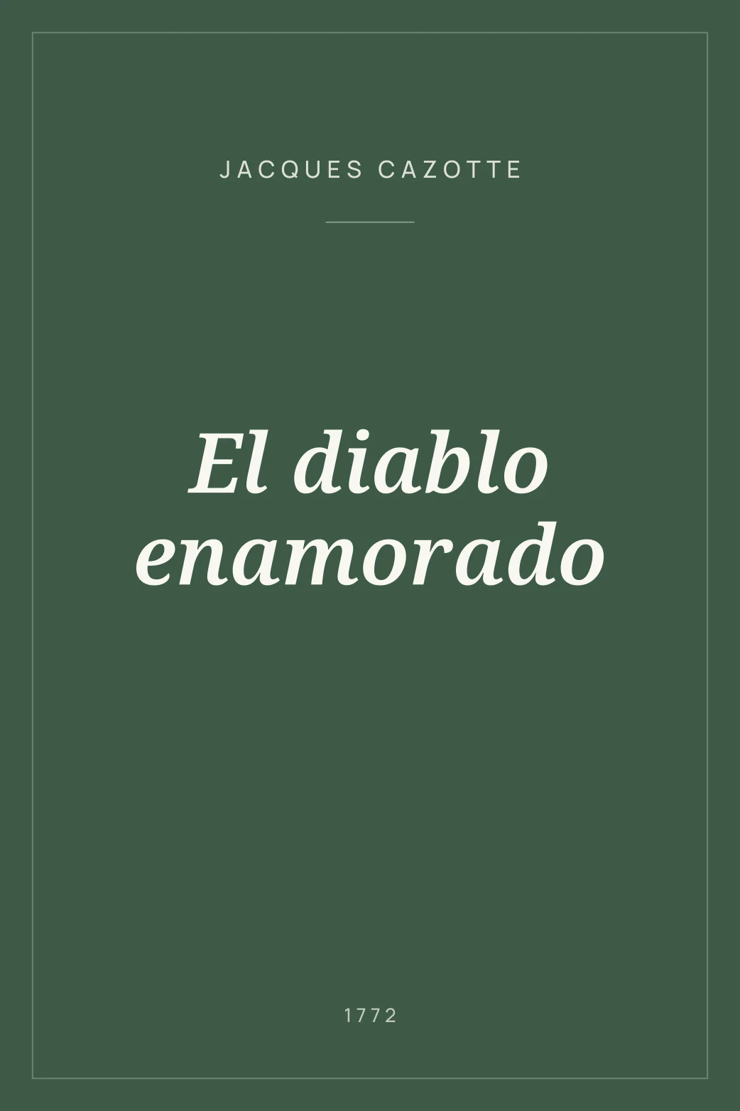 Portada de El diablo enamorado