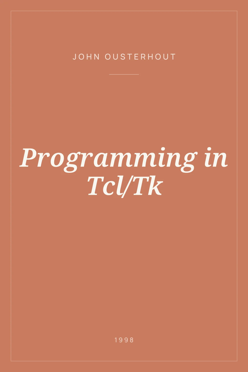Portada de Programming in Tcl/Tk