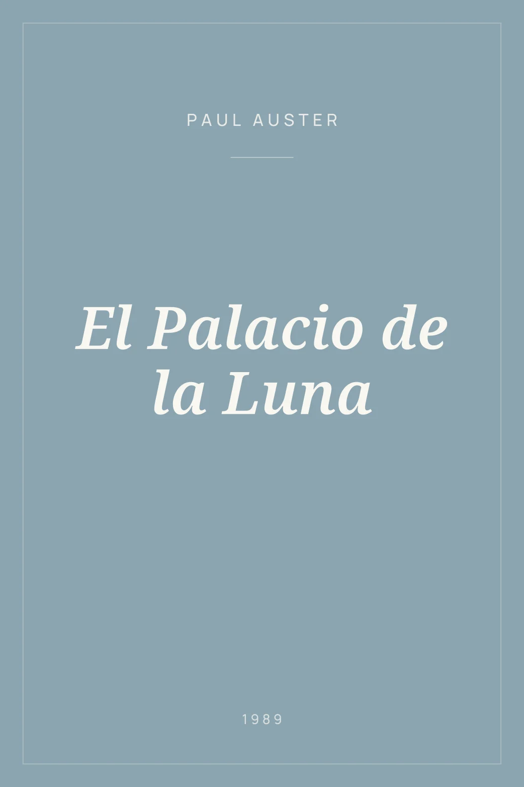 Portada de El Palacio de la Luna